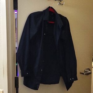 Slim fit J.Ferrar L 34-35 (M/L) stylish black button up dress shirt